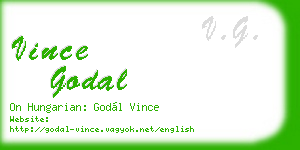 vince godal business card